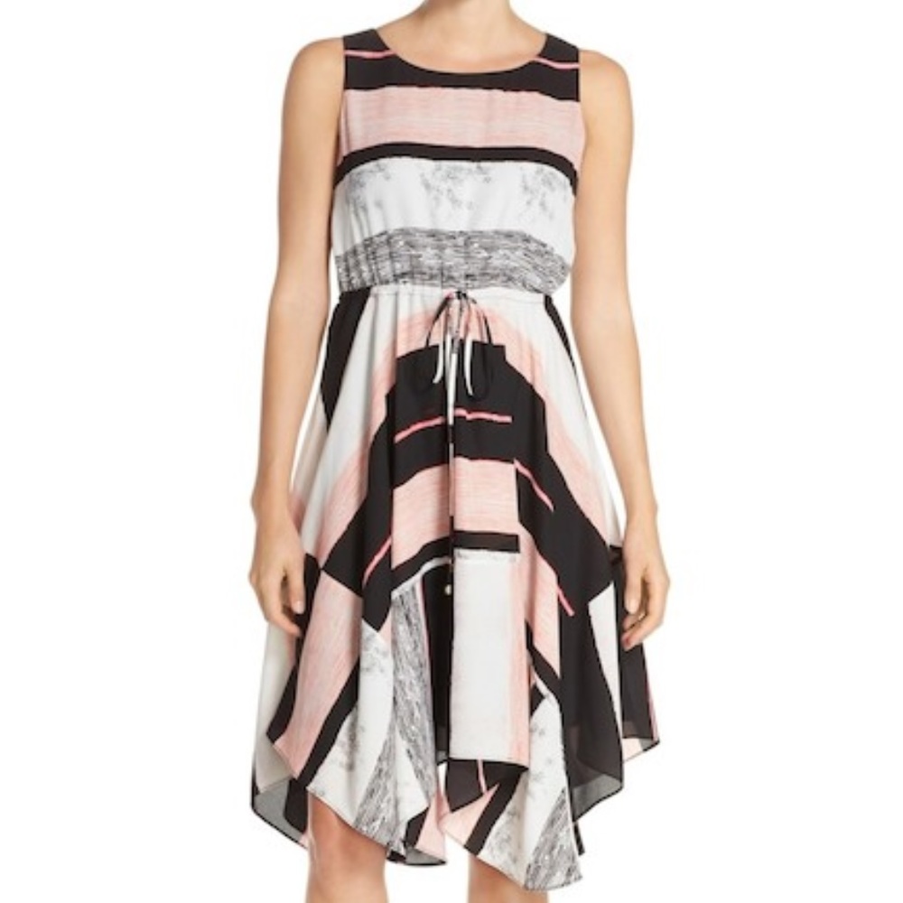 Ivanka Trump Pink Asymmetrical Chiffon Dress 4